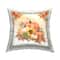 Stupell Industries Autumn Pumpkins Floral Border Decorative Printed Throw Pillow
